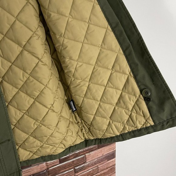 Vintage LL Bean Barn Coat Chore Jacket Hunting Quilt Lined Green Corduroy Mens M - Picture 6 of 6